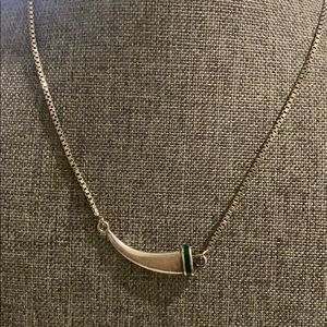 Sterling silver emerald stone necklace